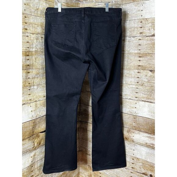 KUT BABY BOOTCUT BLACK MID-RISE EVERYDAY CASUAL CLASSIC WESTERN STRETCH JEANS - Picture 2 of 4